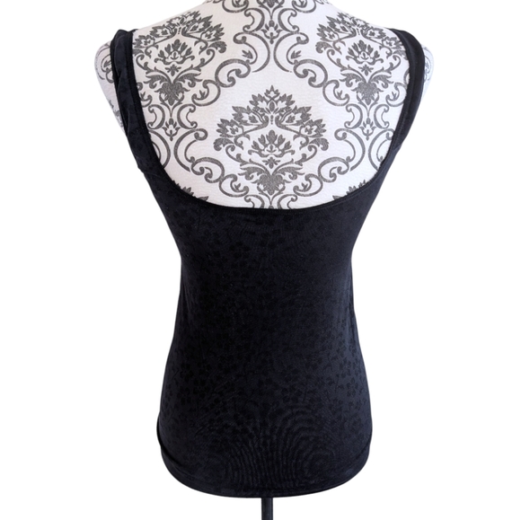 Shape Wear Camisole Fairy Grunge Goth Y2K Women S Black Floral Stretch Wireless - Picture 3 of 11
